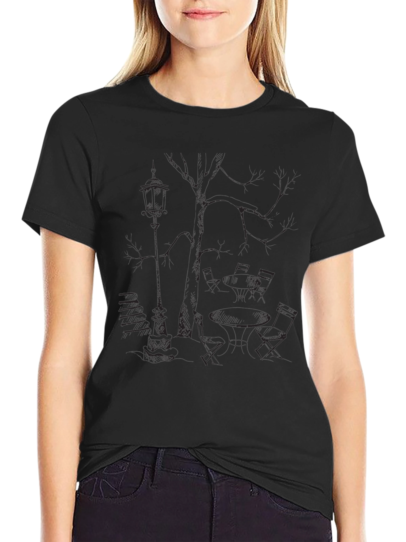 Mens Black Graphic Tee
