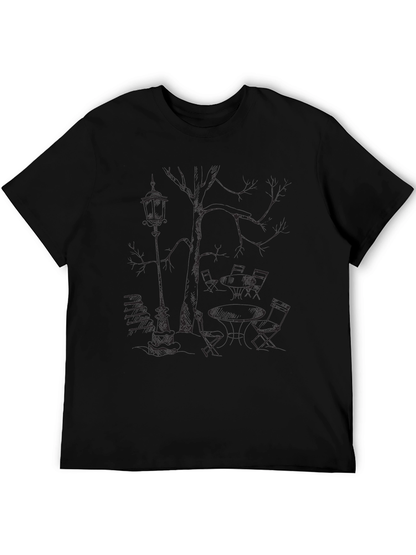 Mens Black Graphic Tee