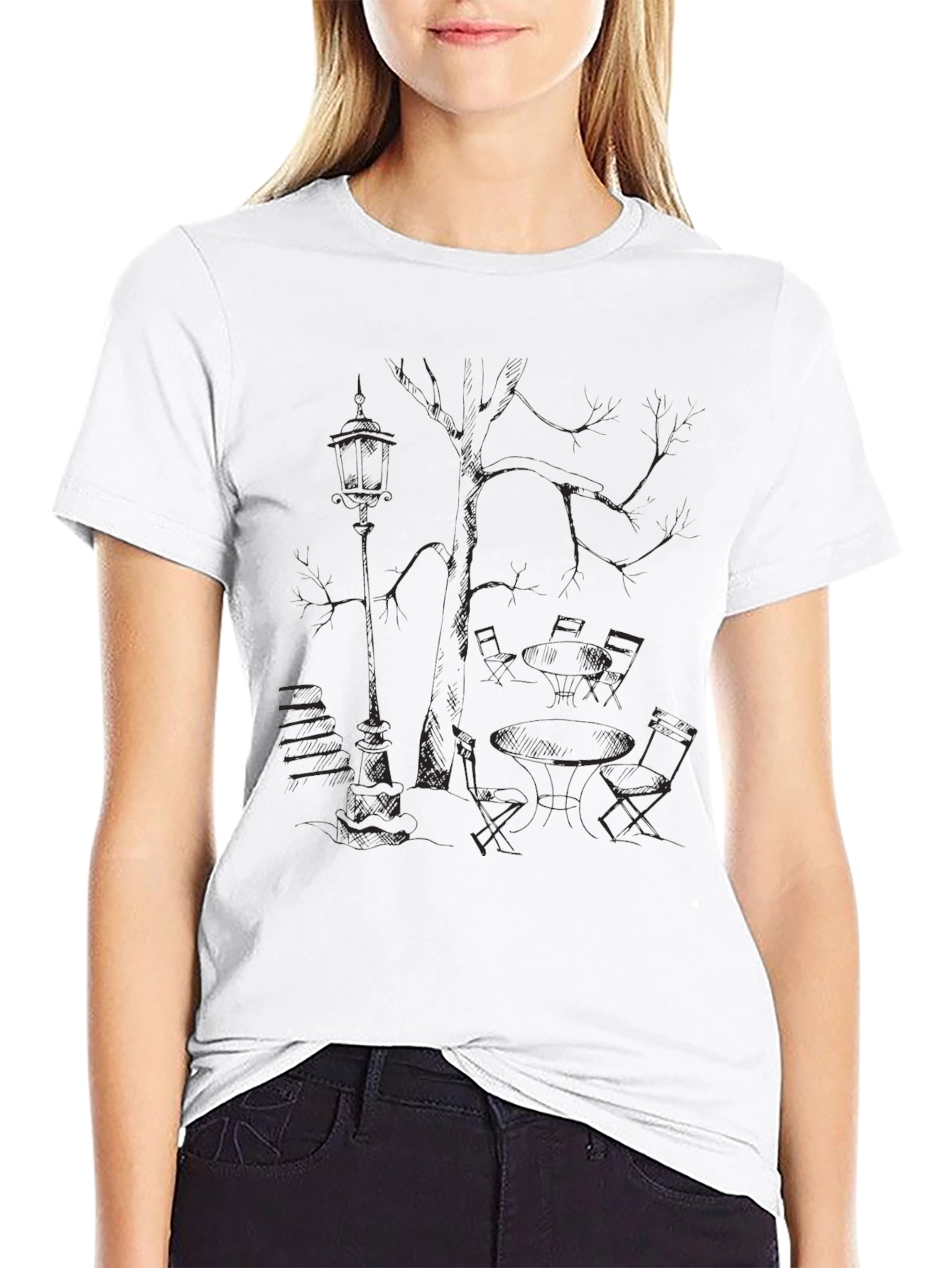 Mens Black Graphic Tee