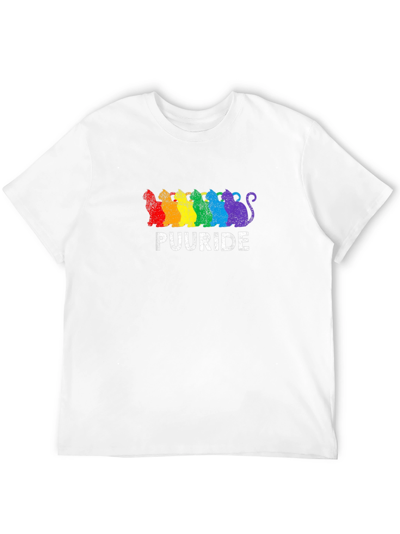 PUURIDE Rainbow Cats LGBTQ Pride T-Shirt