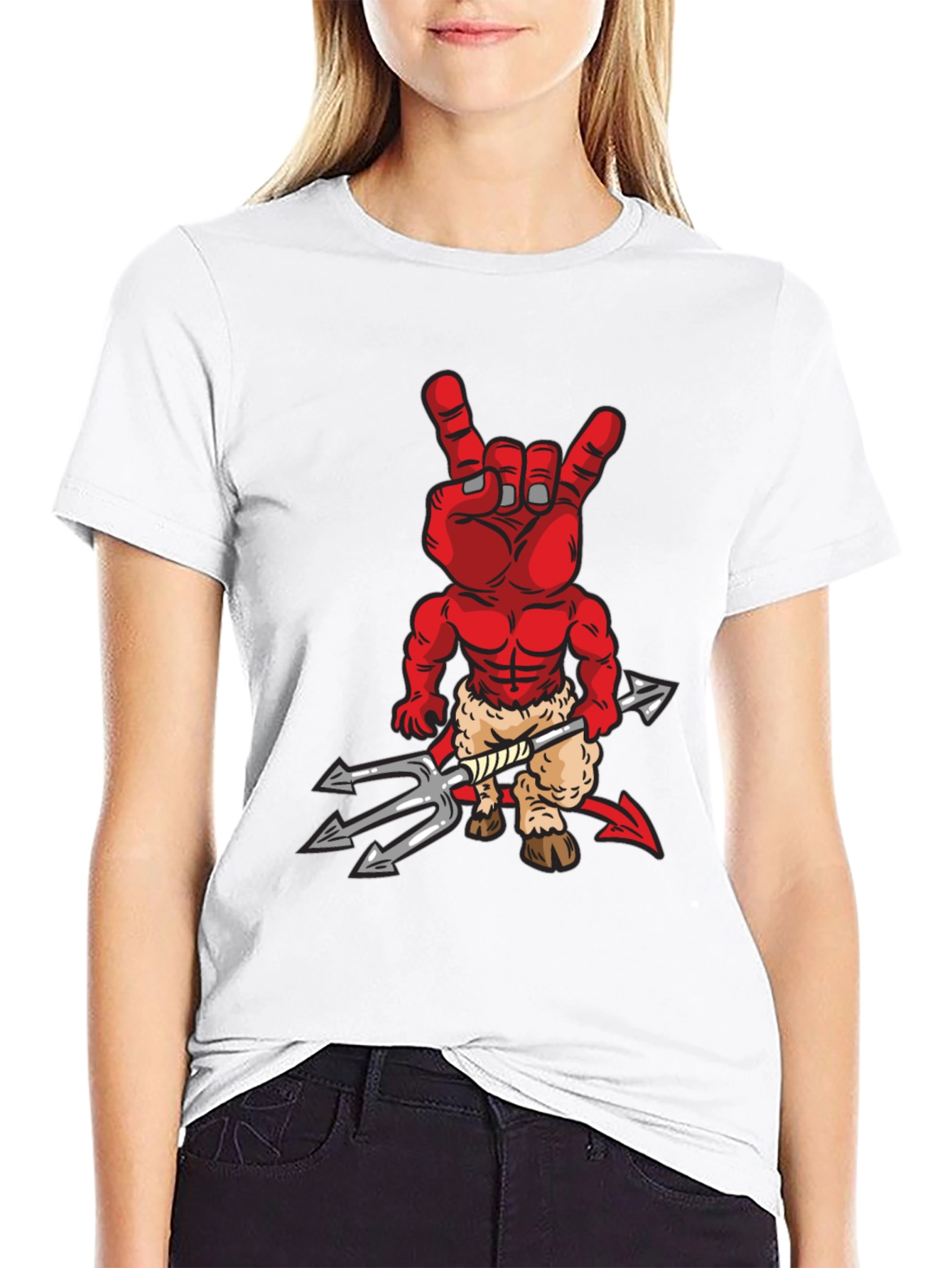 Devil Hand Rock On T-Shirt - Heavy Metal Tee