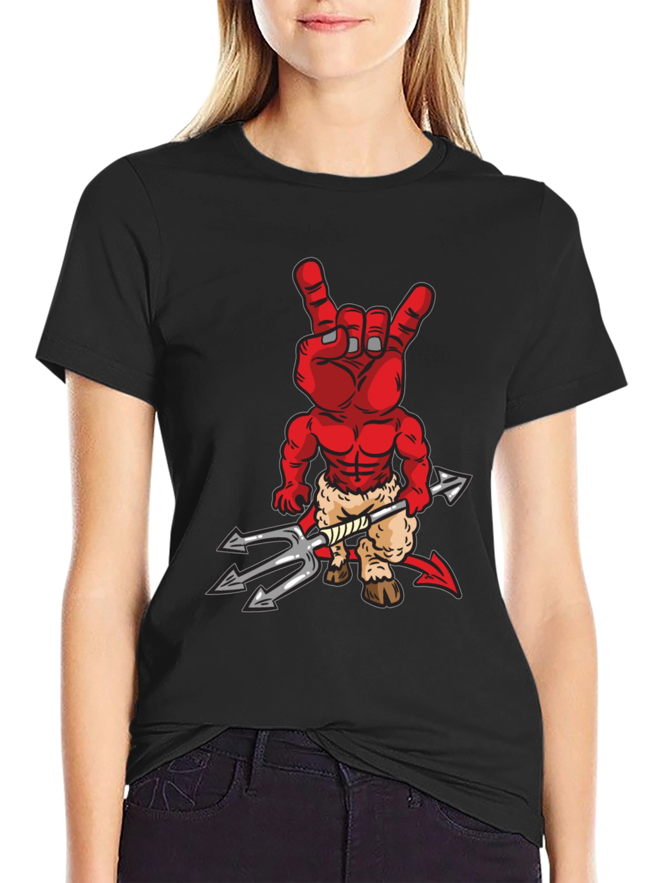 Devil Hand Rock On T-Shirt - Heavy Metal Tee