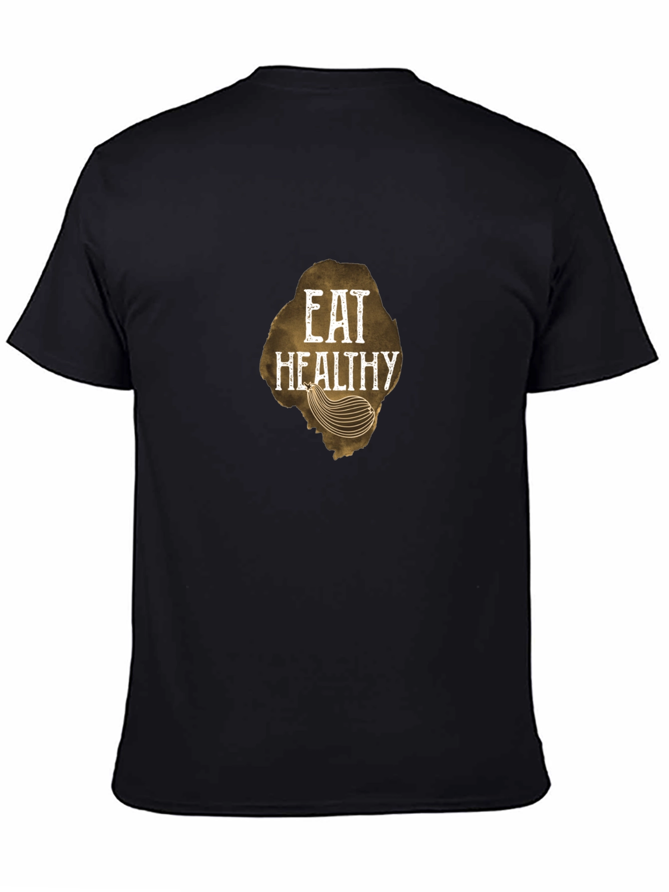 Eat Healthy Graphic Tee - Black