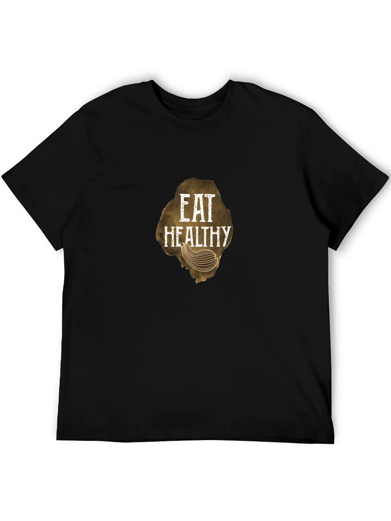 Eat Healthy Graphic Tee - Black
