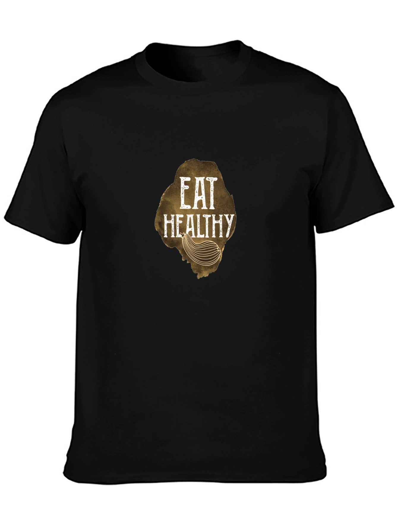 Eat Healthy Graphic Tee - Black