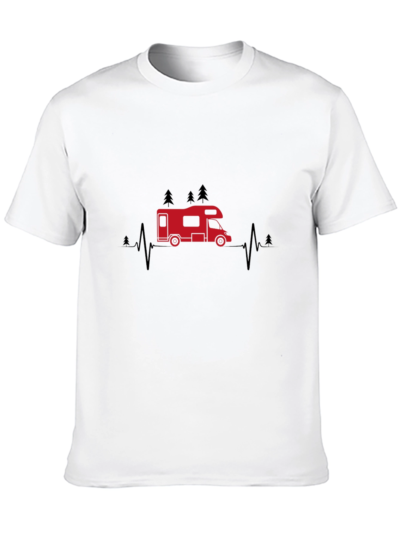 Camper Heartbeat T-Shirt - Camping Adventure Tee