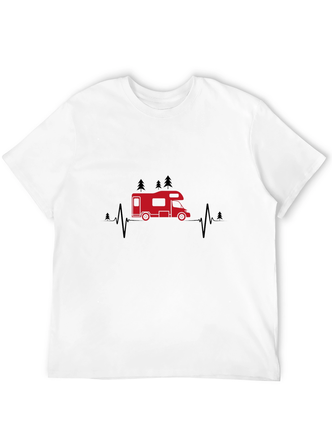 Camper Heartbeat T-Shirt - Camping Adventure Tee