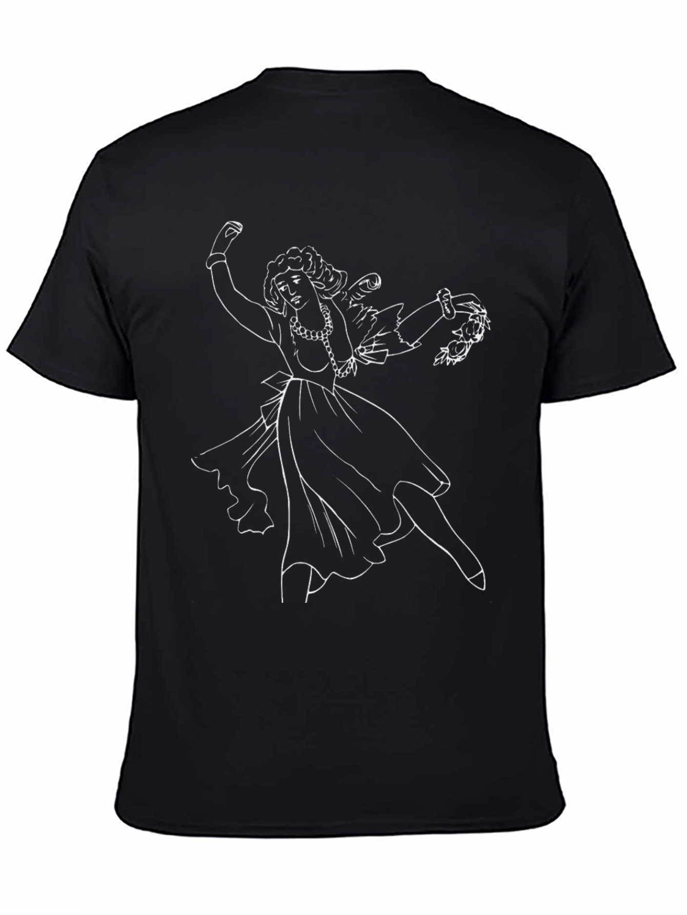 Dancing Woman Graphic Black T-Shirt