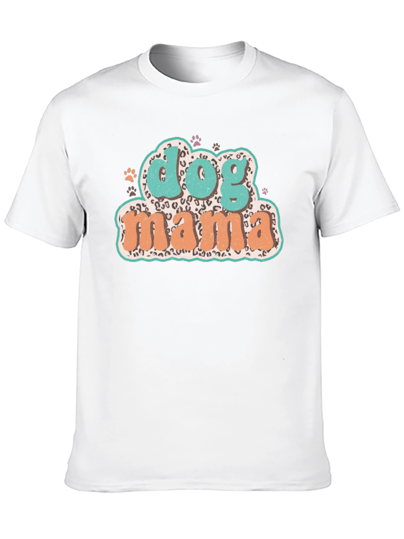 Dog Mama Graphic Tee - Trendy Leopard Print