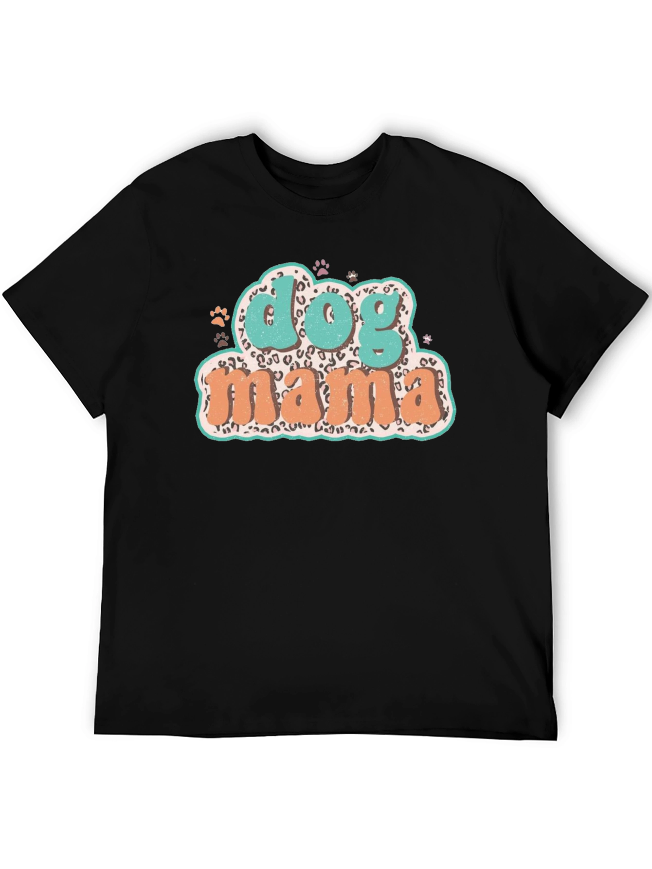 Dog Mama Graphic Tee - Trendy Leopard Print