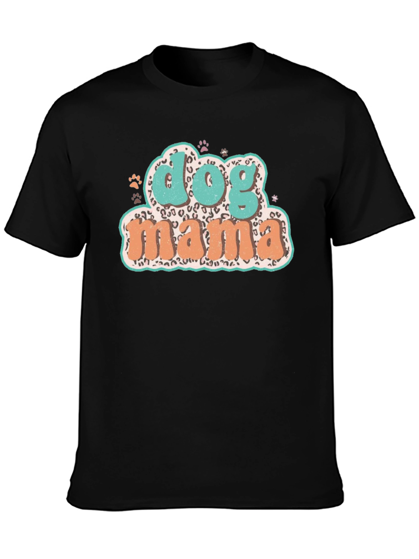 Dog Mama Graphic Tee - Trendy Leopard Print