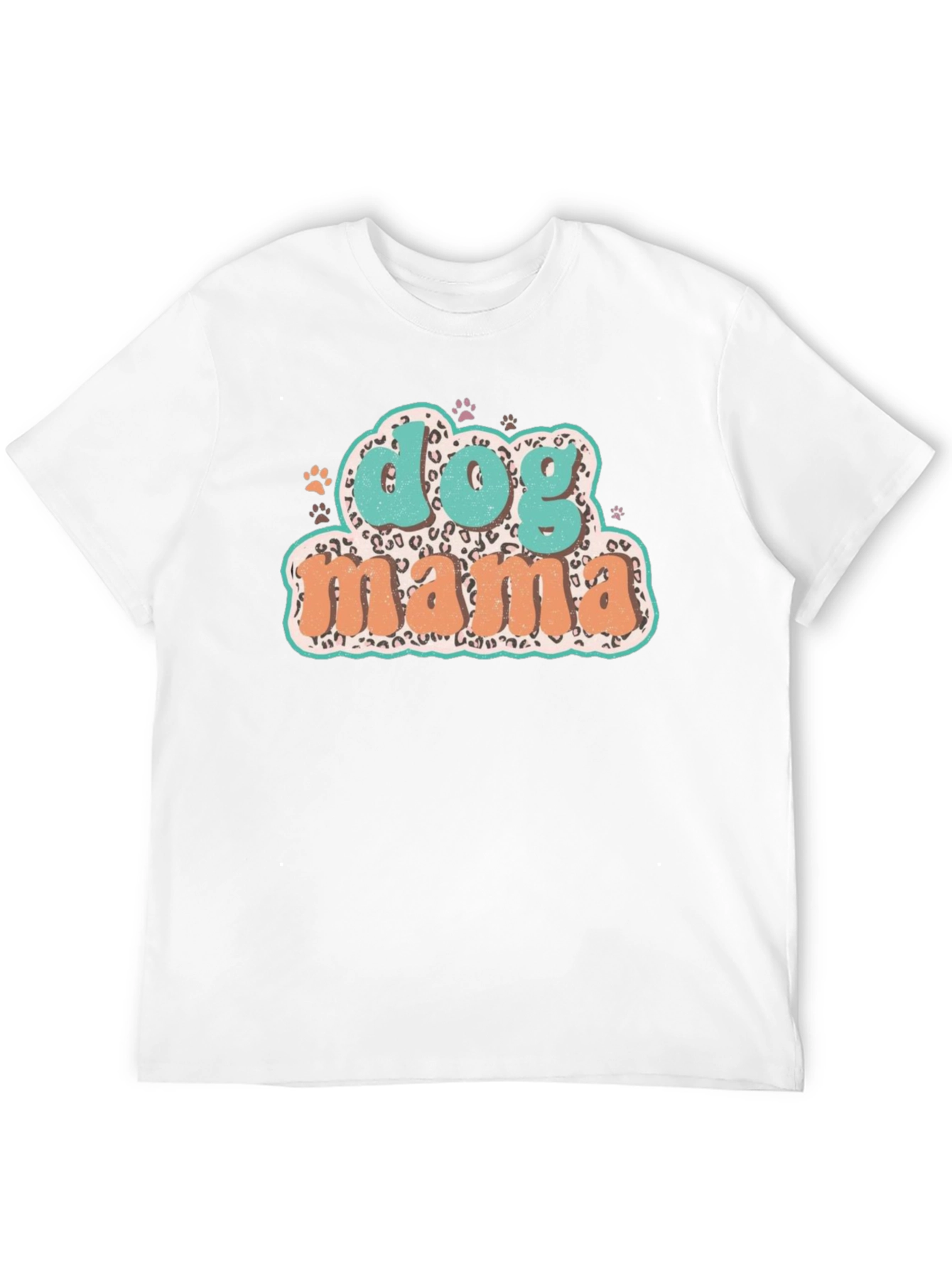 Dog Mama Graphic Tee - Trendy Leopard Print