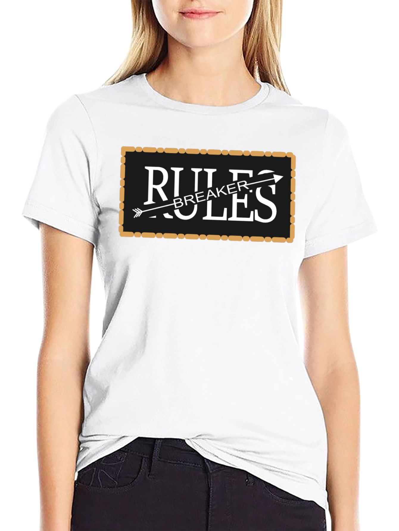 Rules Breaker Graphic Tee - Black Cotton Blend