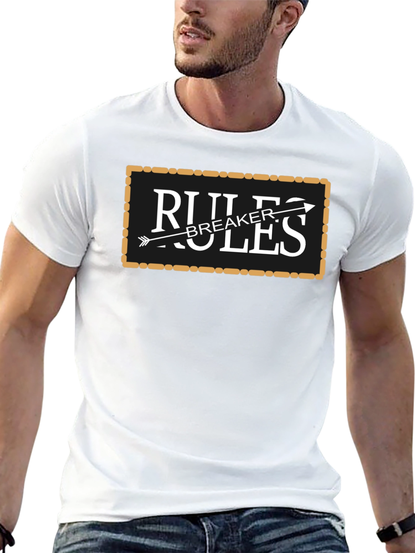 Rules Breaker Graphic Tee - Black Cotton Blend