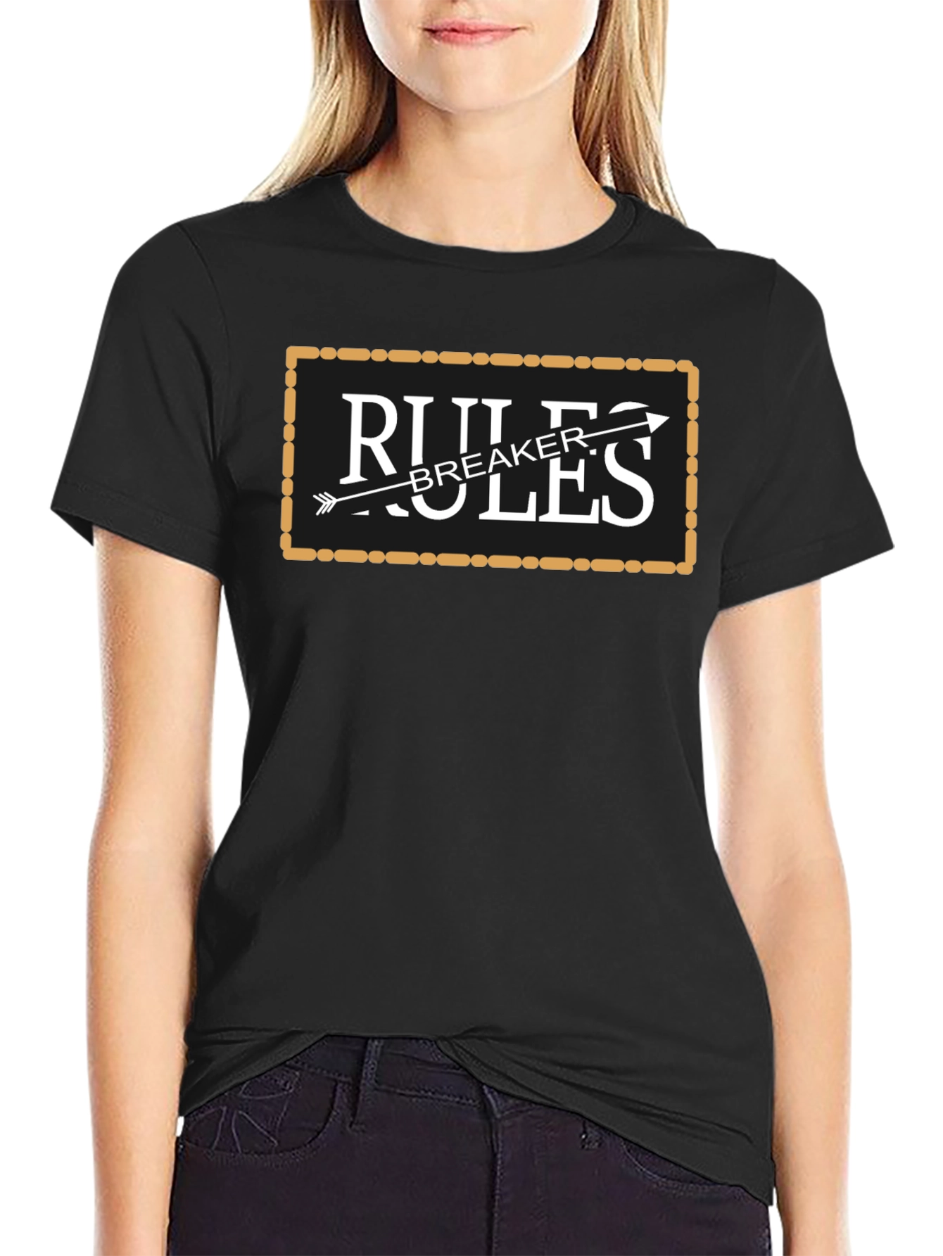 Rules Breaker Graphic Tee - Black Cotton Blend