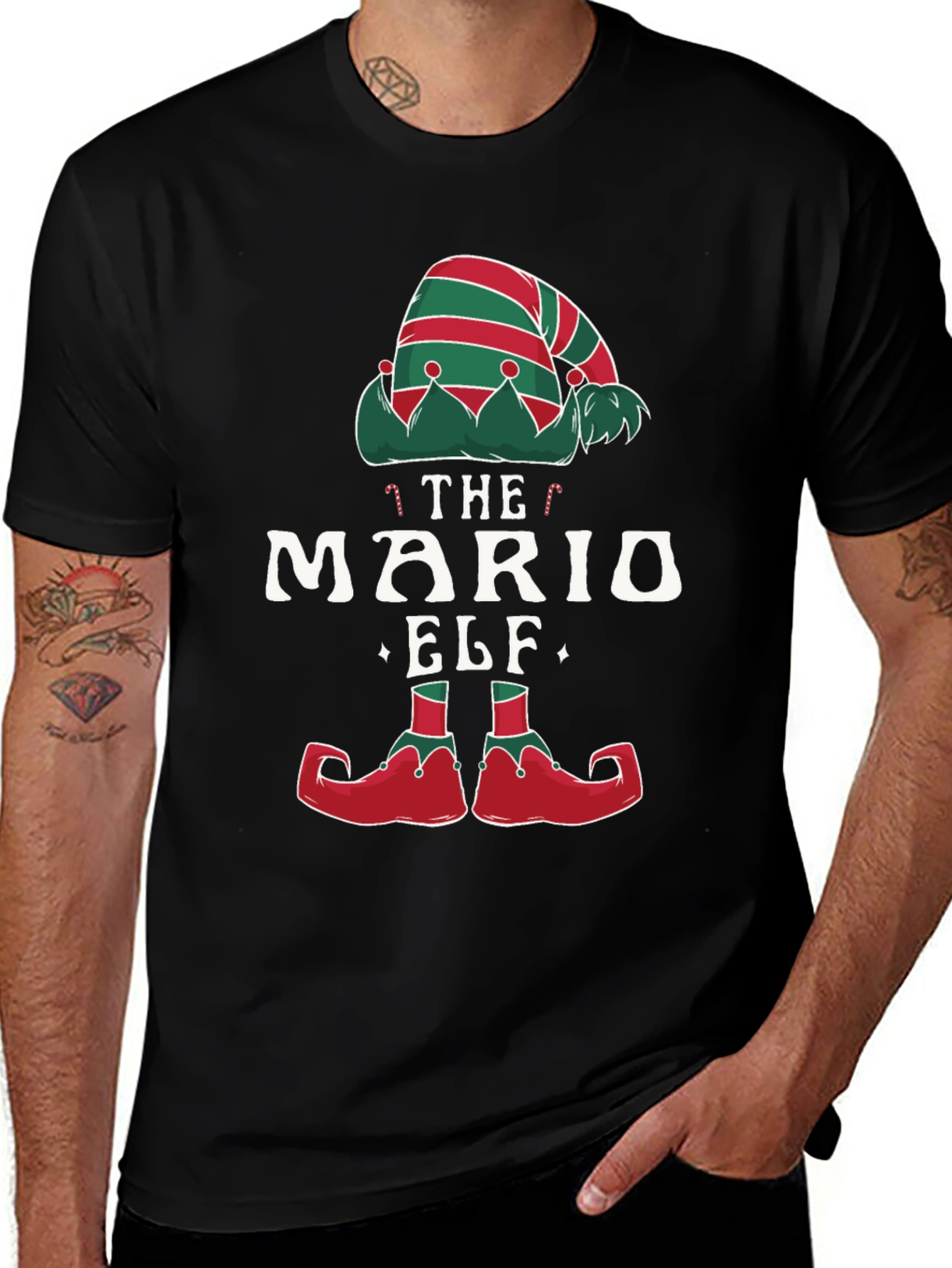 Mario Elf T-Shirt - Christmas Holiday Tee