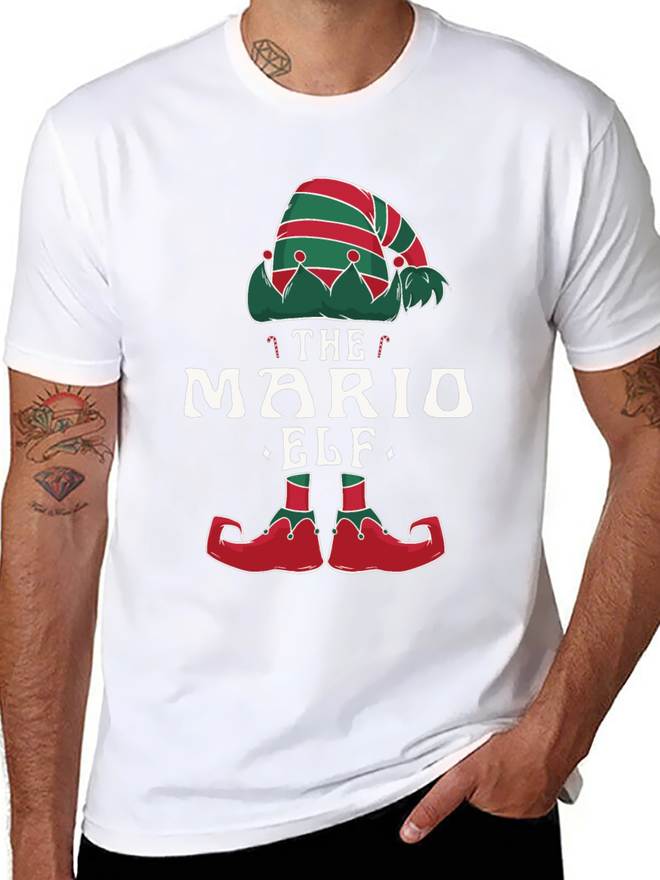 Mario Elf T-Shirt - Christmas Holiday Tee