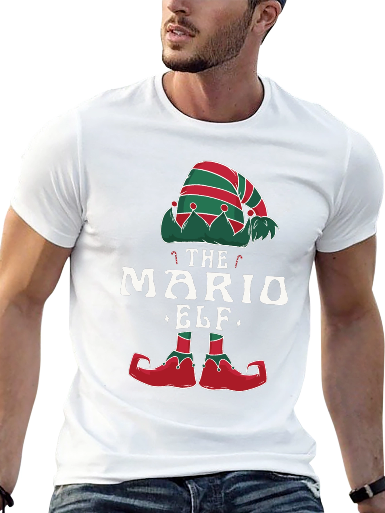Mario Elf T-Shirt - Christmas Holiday Tee