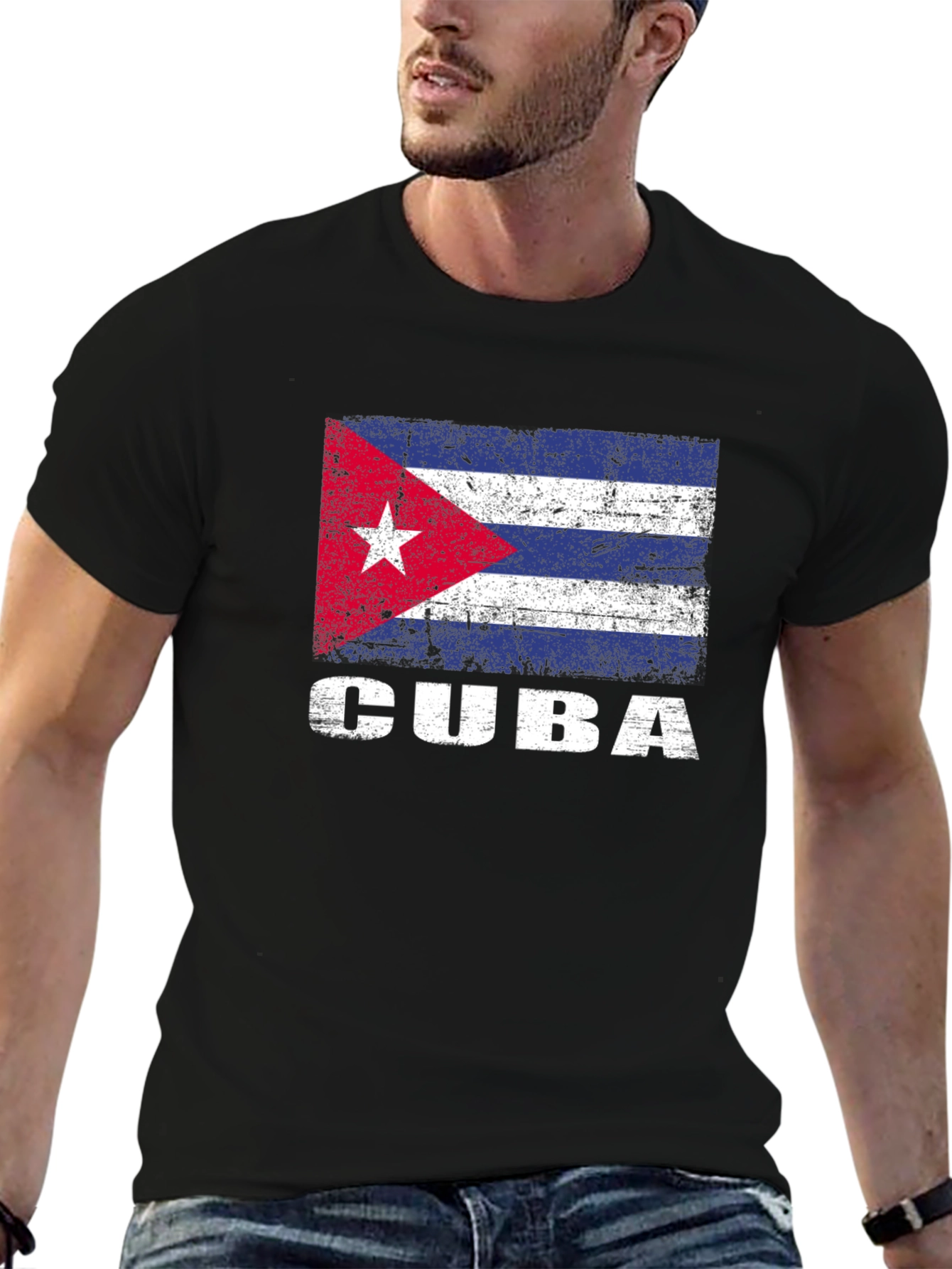 Cuba Flag T-Shirt - Distressed Graphic Tee