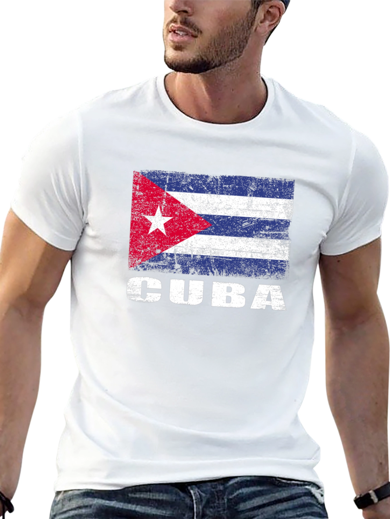 Cuba Flag T-Shirt - Distressed Graphic Tee