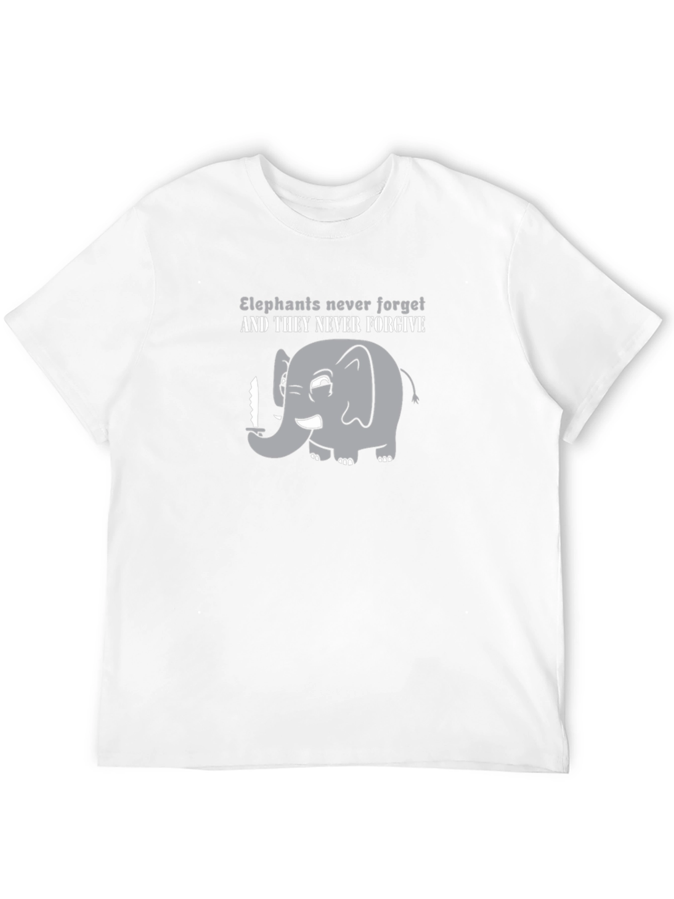 Elephant Never Forget Funny Graphic T-Shirt
