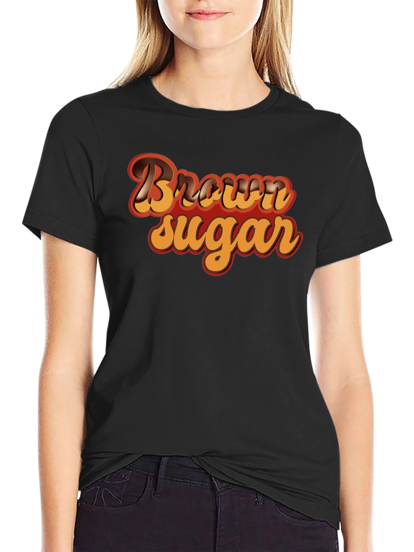 Brown Sugar Retro Style Graphic Tee