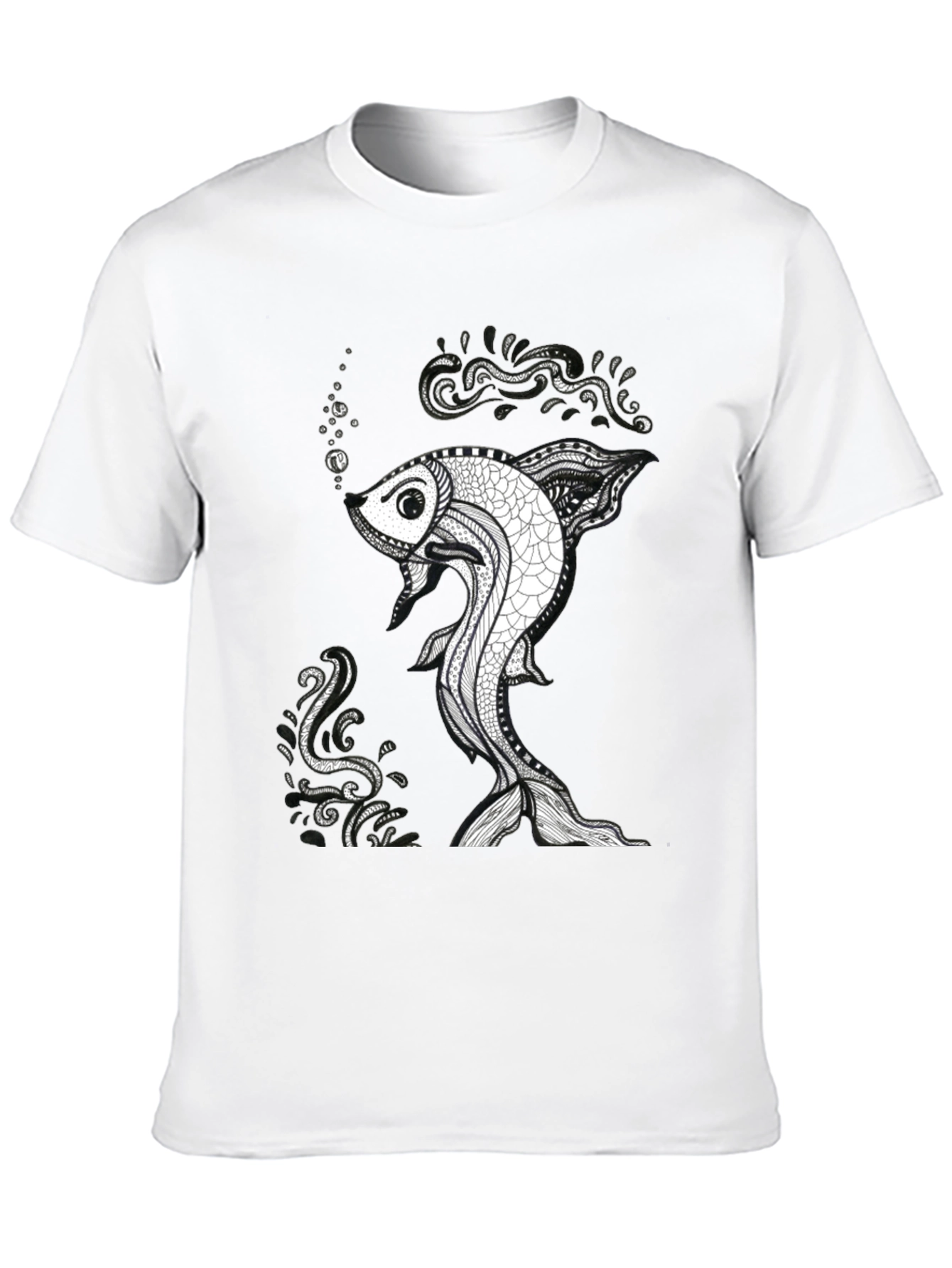 Fish Graphic Black T-Shirt
