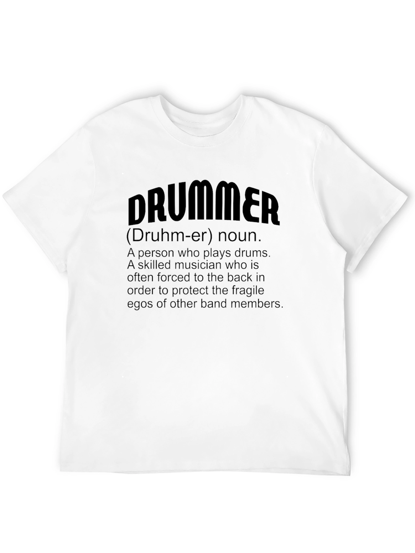 Drummer Definition Black T-Shirt - Funny Musician Tee