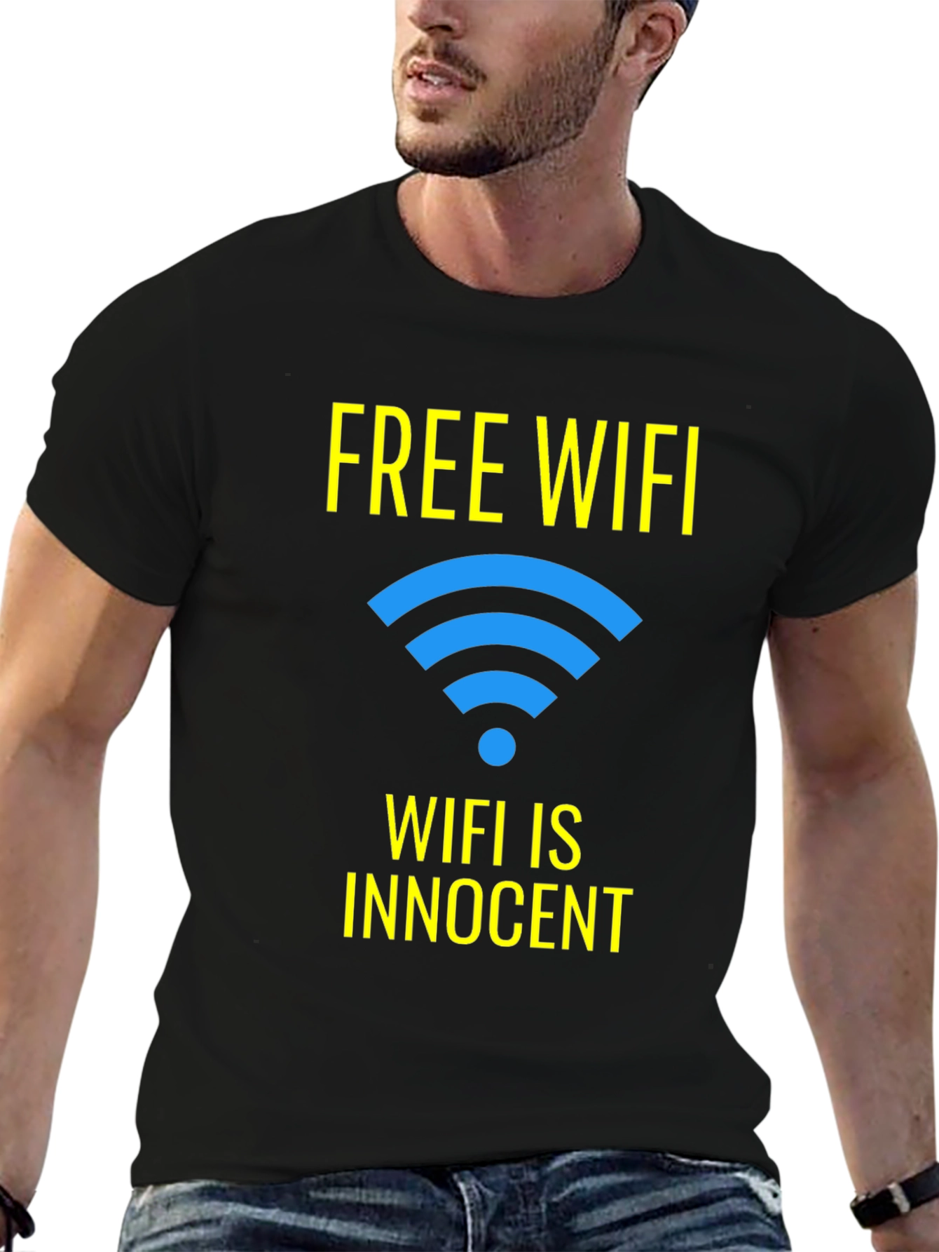 Free WIFI Funny T-Shirt - WIFI is Innocent