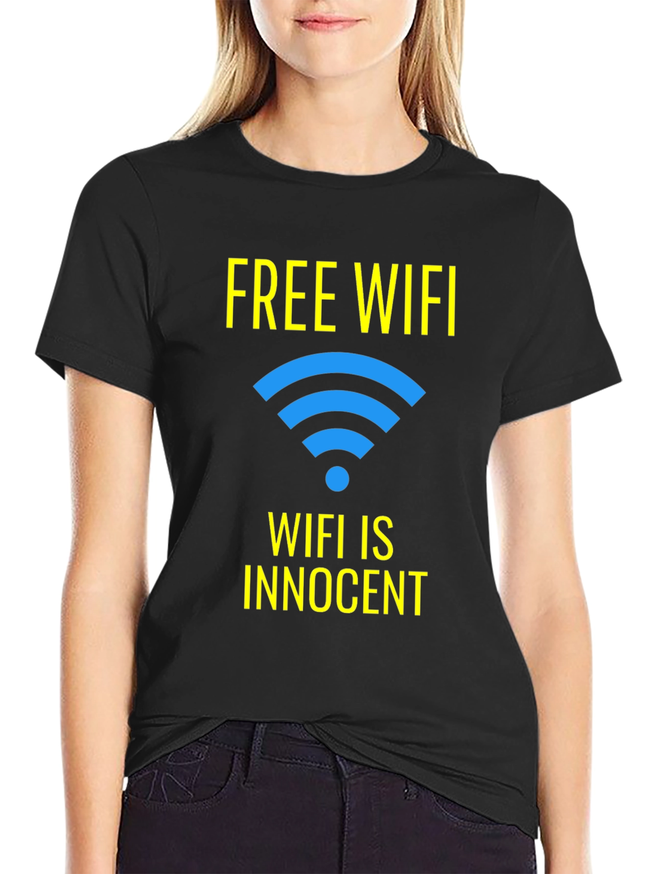 Free WIFI Funny T-Shirt - WIFI is Innocent