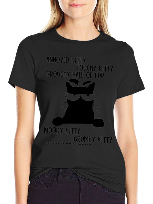 Annoyed Kitty T-Shirt - Grouchy Cat Tee