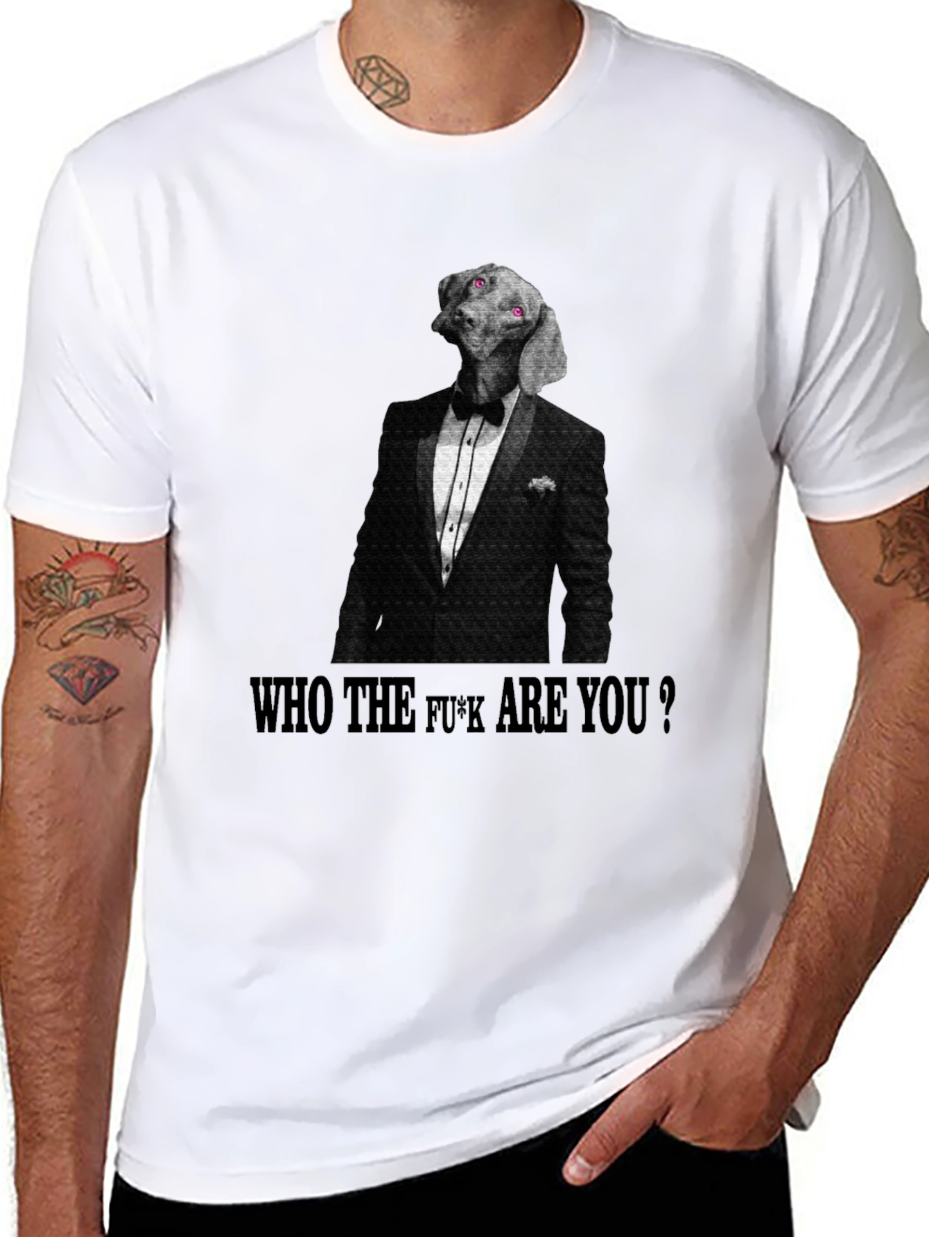 Dapper Dog Attitude T-Shirt – Funny Bold Dog Graphic Tee