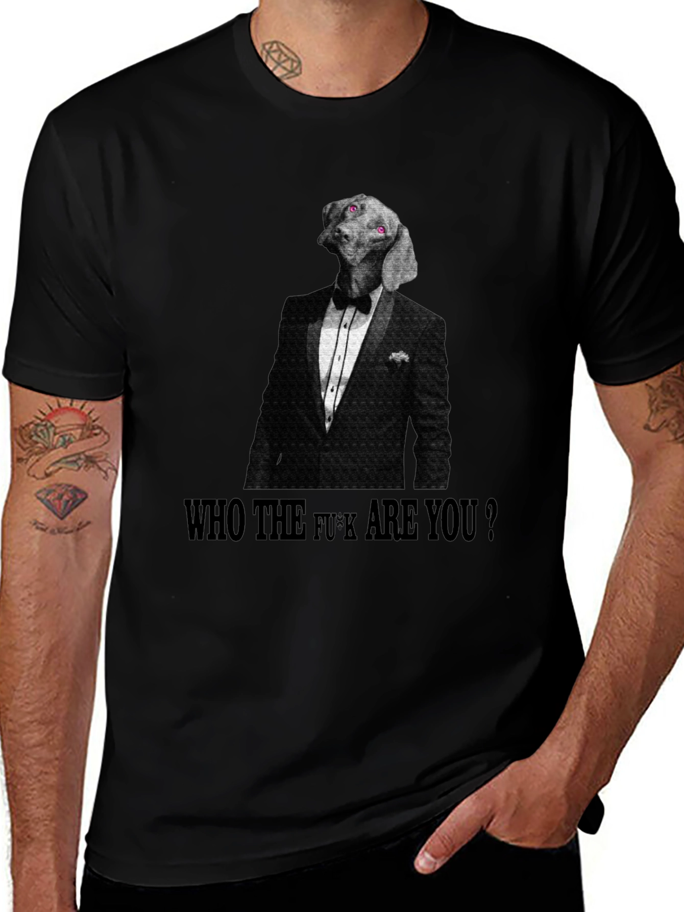 Dapper Dog Attitude T-Shirt – Funny Bold Dog Graphic Tee