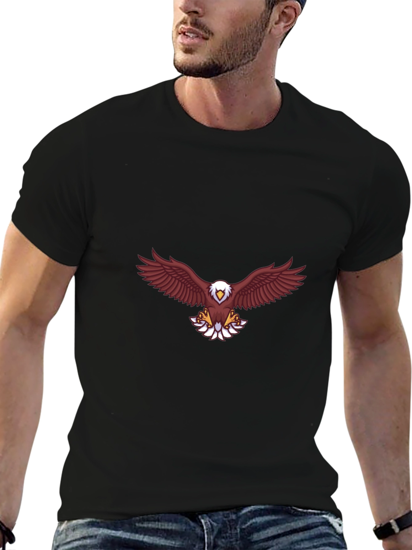 Eagle Graphic Black T-Shirt - Bold & Stylish
