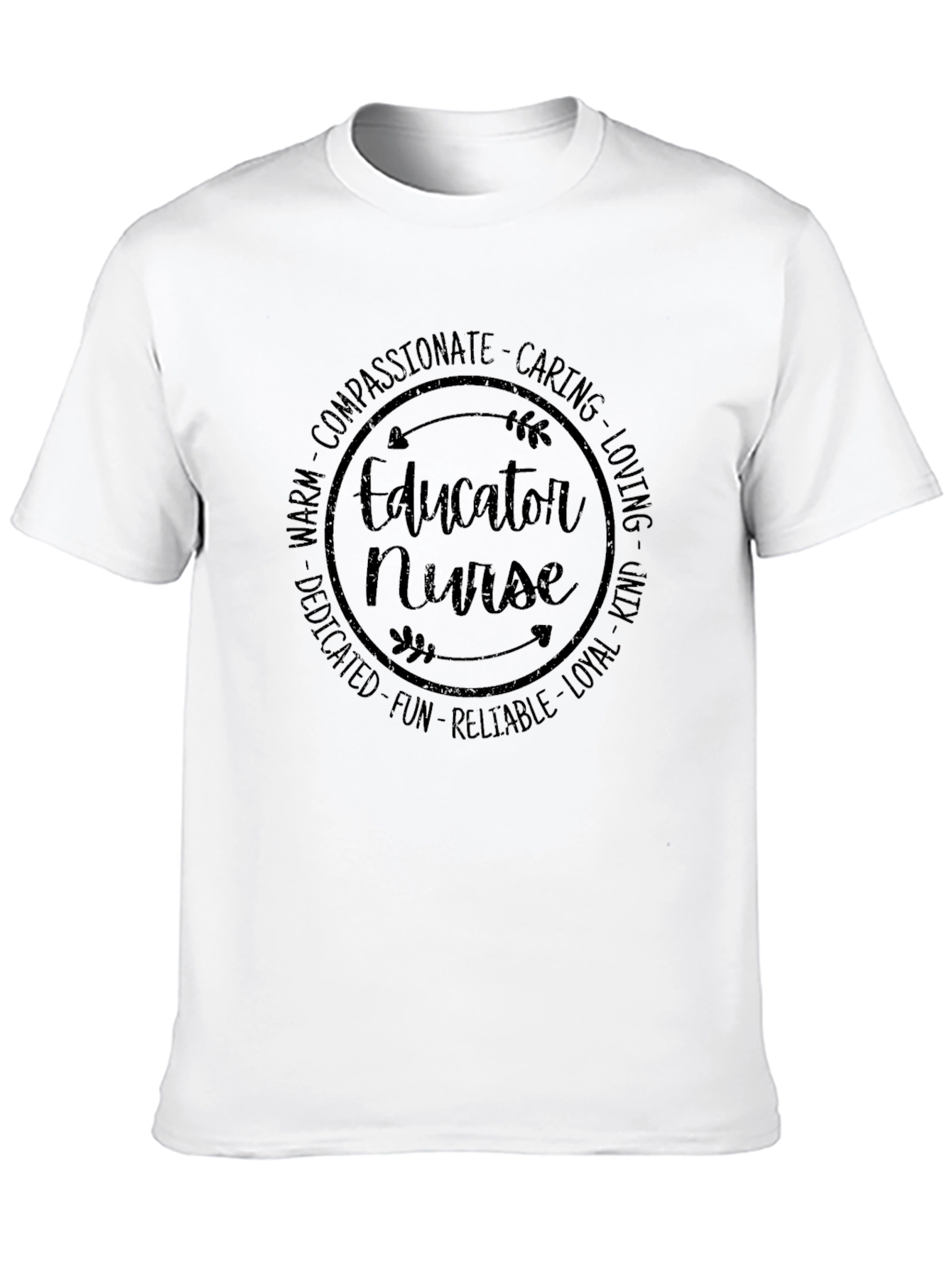Educator Nurse T-Shirt - Compassionate Caring Design