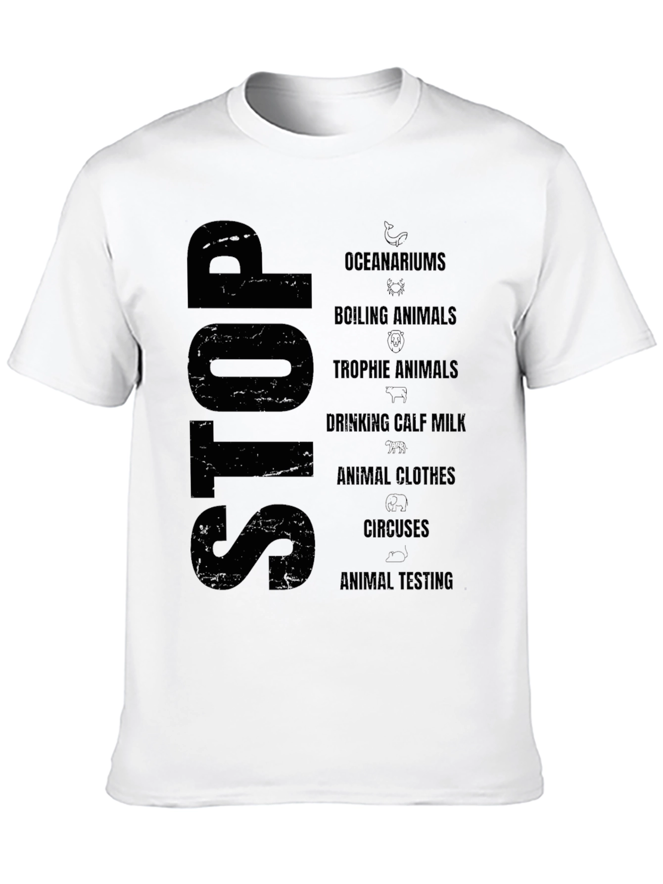Animal Rights Graphic Tee - Stop Animal Cruelty