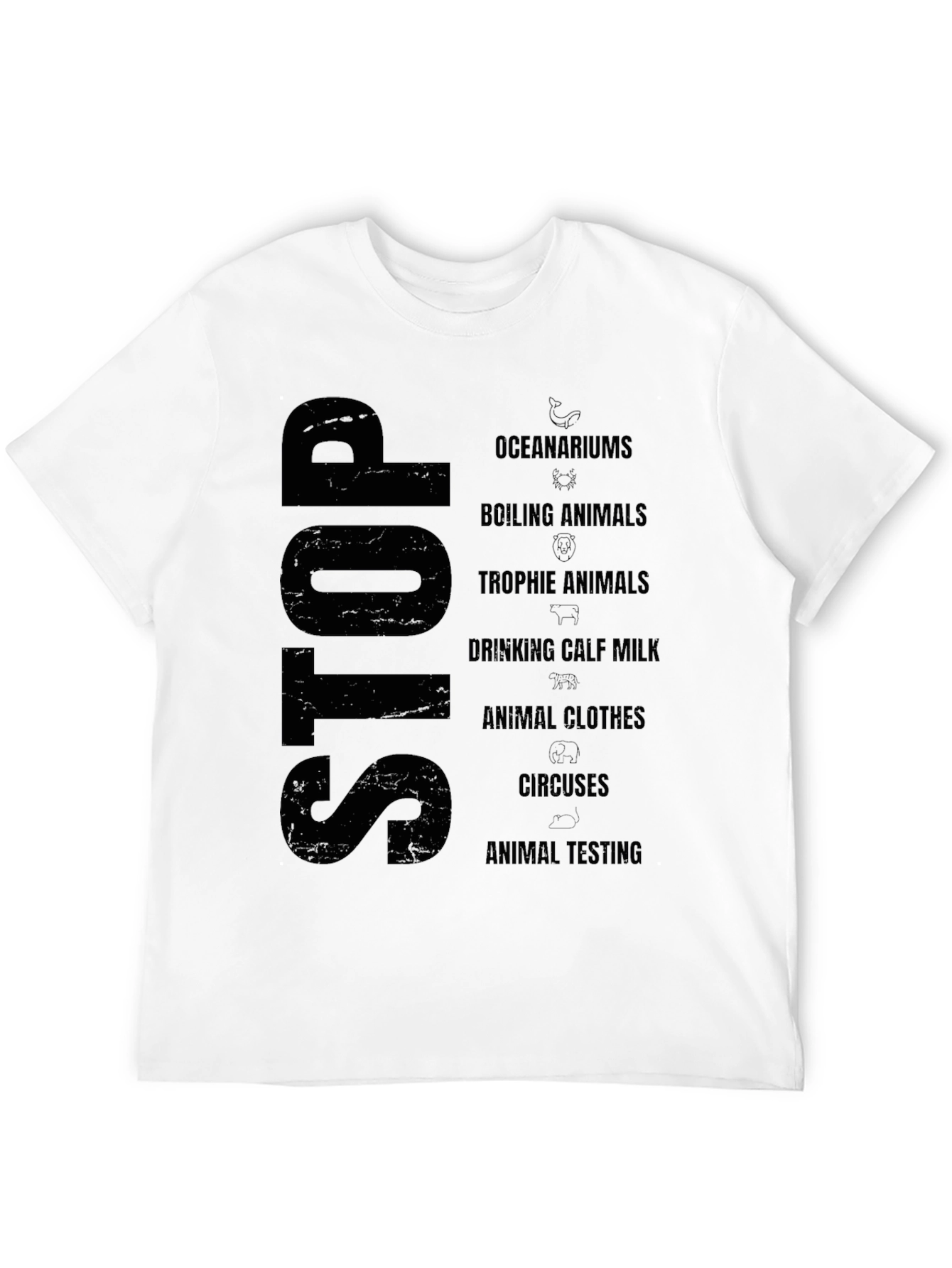 Animal Rights Graphic Tee - Stop Animal Cruelty
