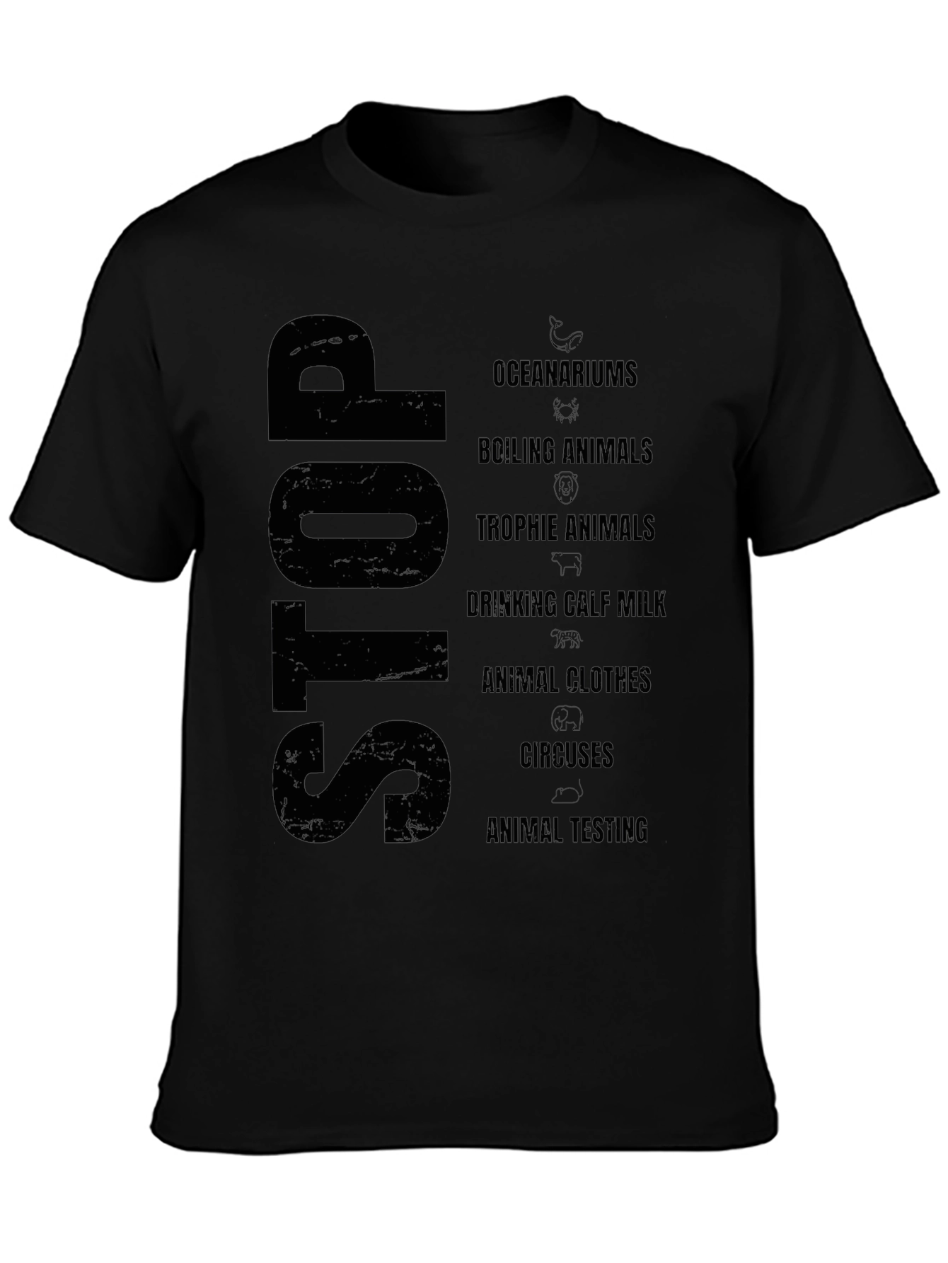 Animal Rights Graphic Tee - Stop Animal Cruelty
