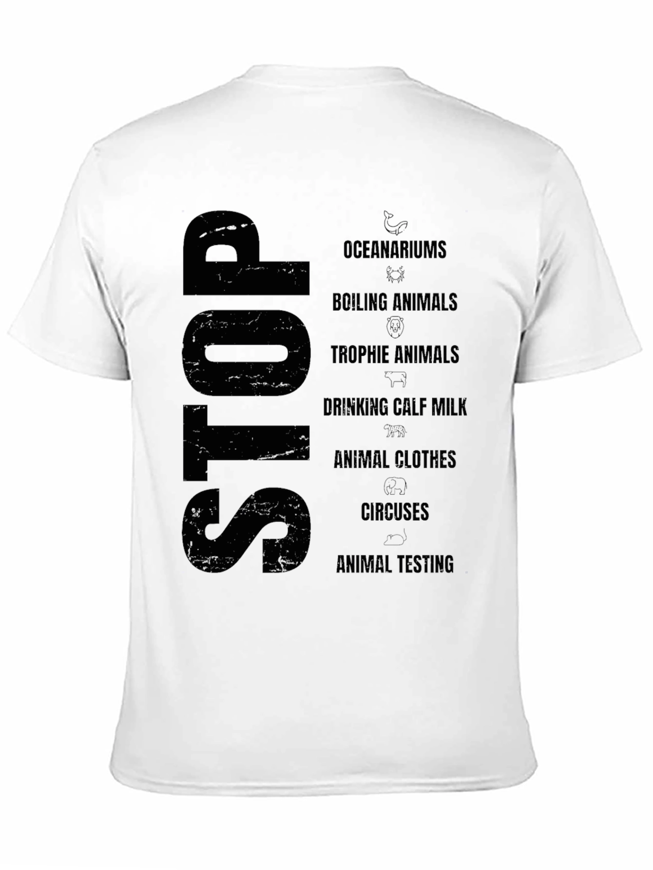 Animal Rights Graphic Tee - Stop Animal Cruelty