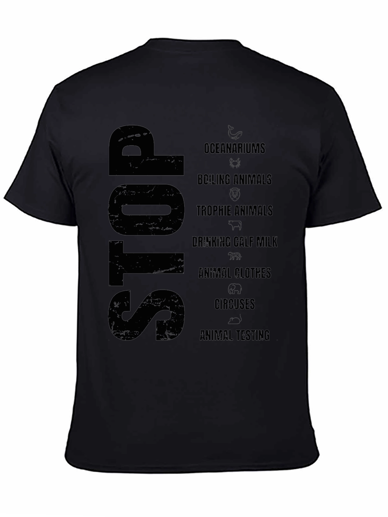 Animal Rights Graphic Tee - Stop Animal Cruelty