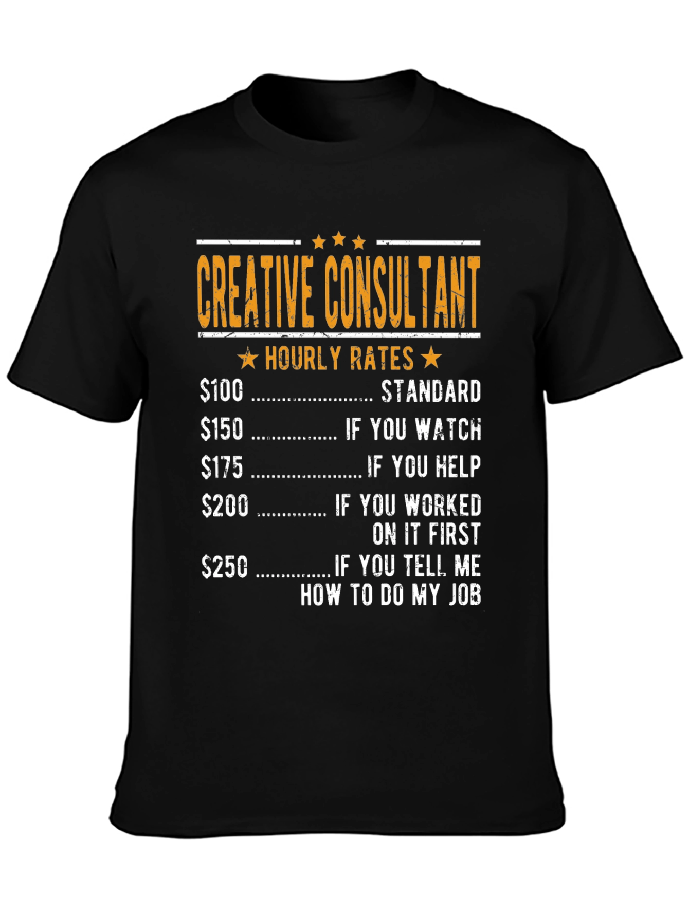 Creative Consultant Hourly Rates Graphic T-Shirt