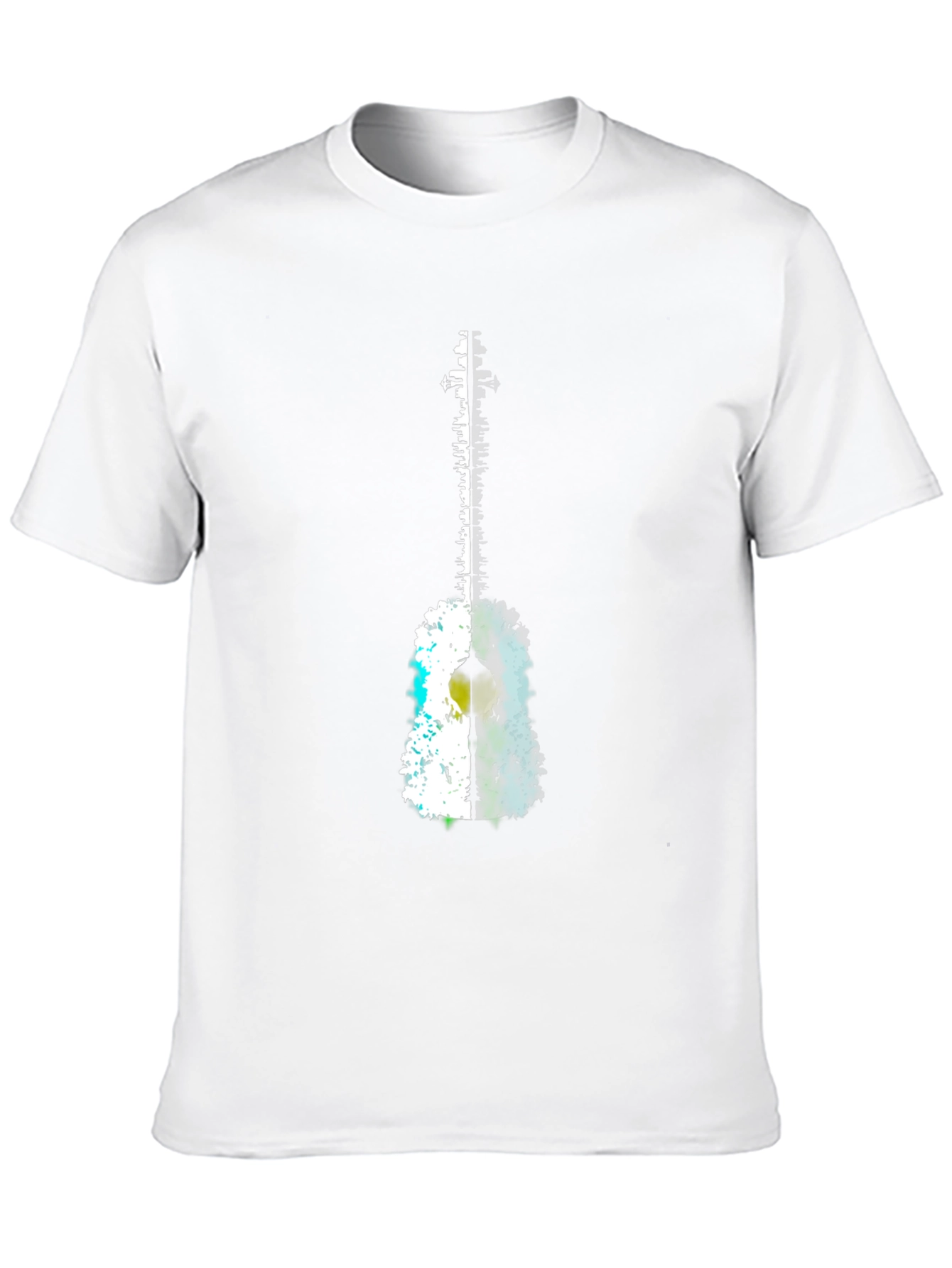 Abstract Guitar Graphic Tee - Black T-Shirt
