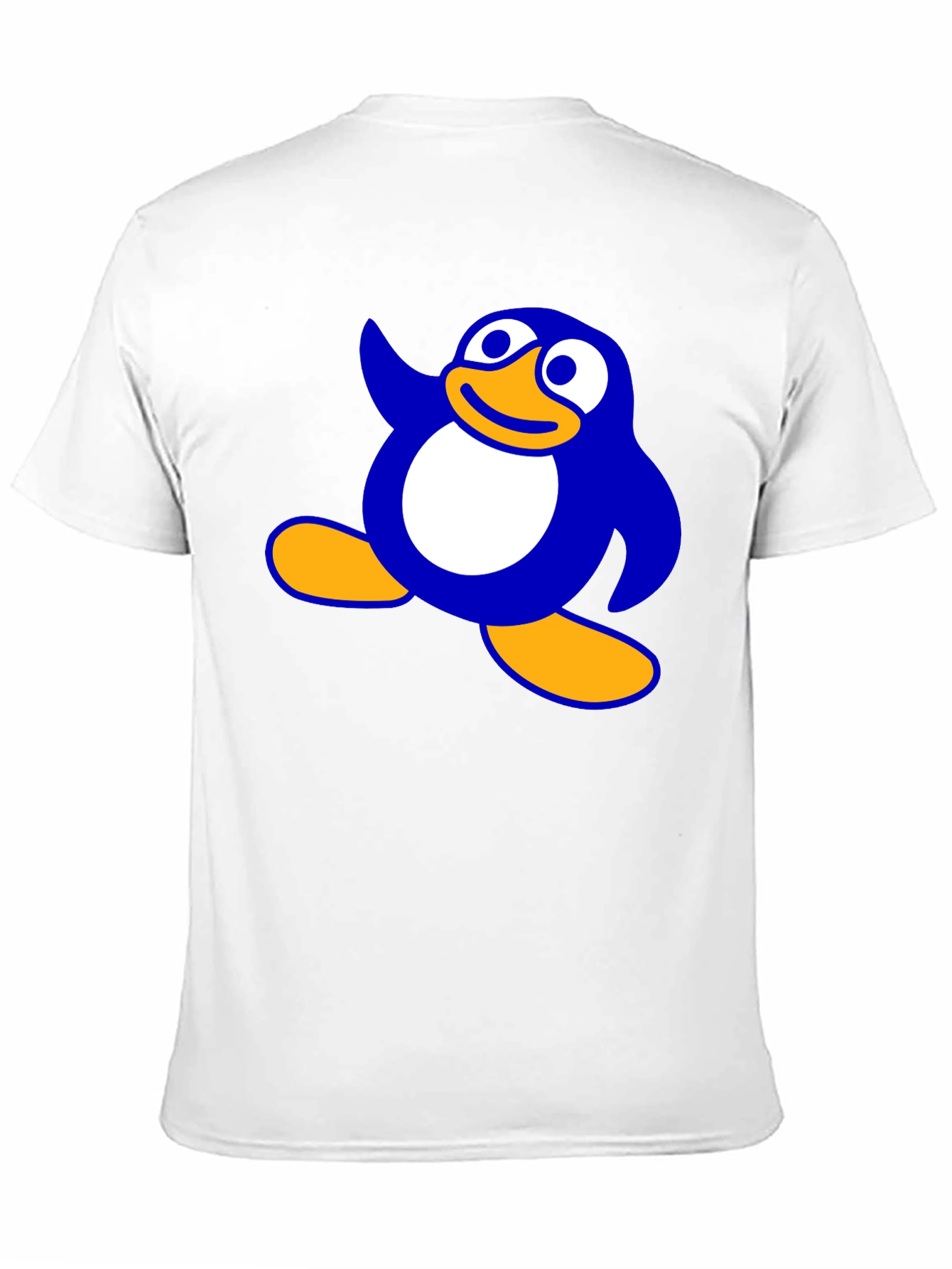 Cartoon Penguin Graphic Black T-Shirt