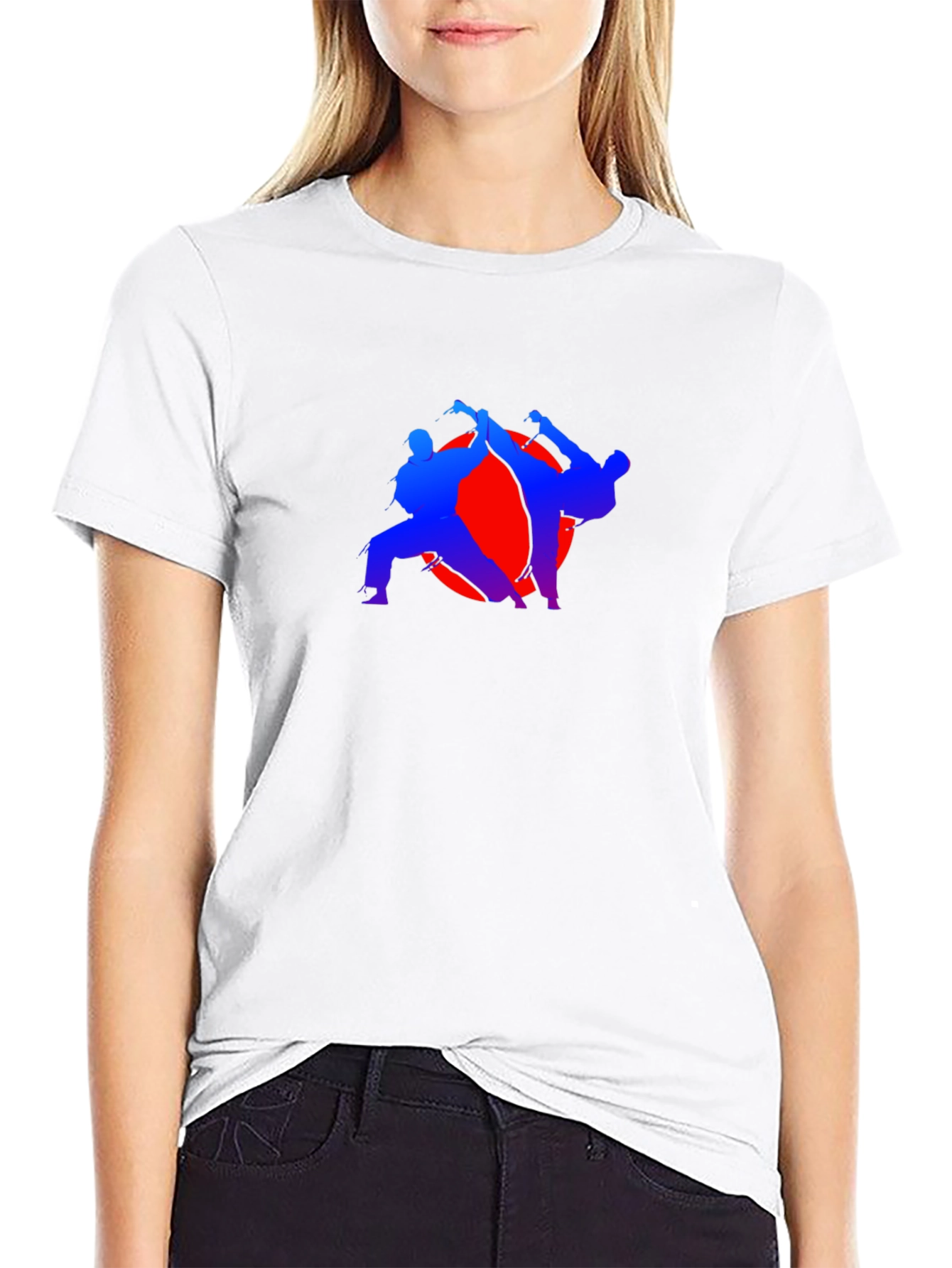 Martial Arts Silhouette Graphic Tee