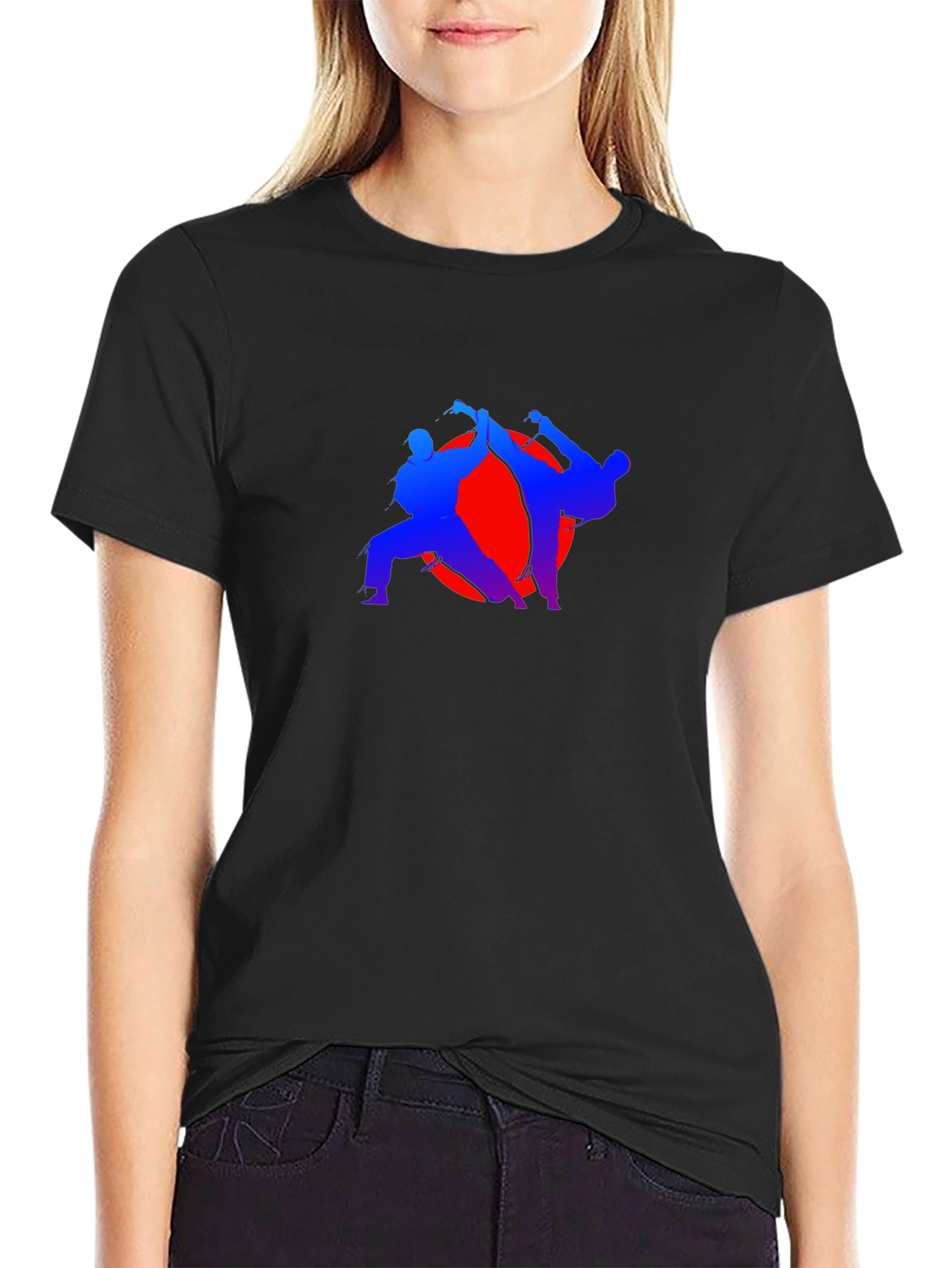 Martial Arts Silhouette Graphic Tee