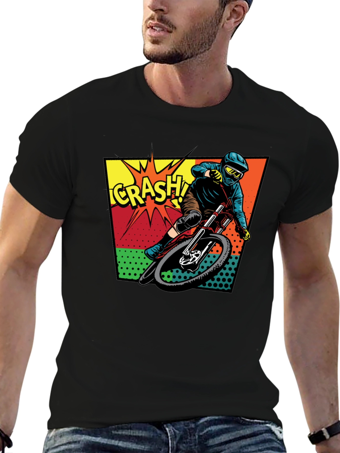 Mountain Bike Crash Graphic Tee - Ride On!