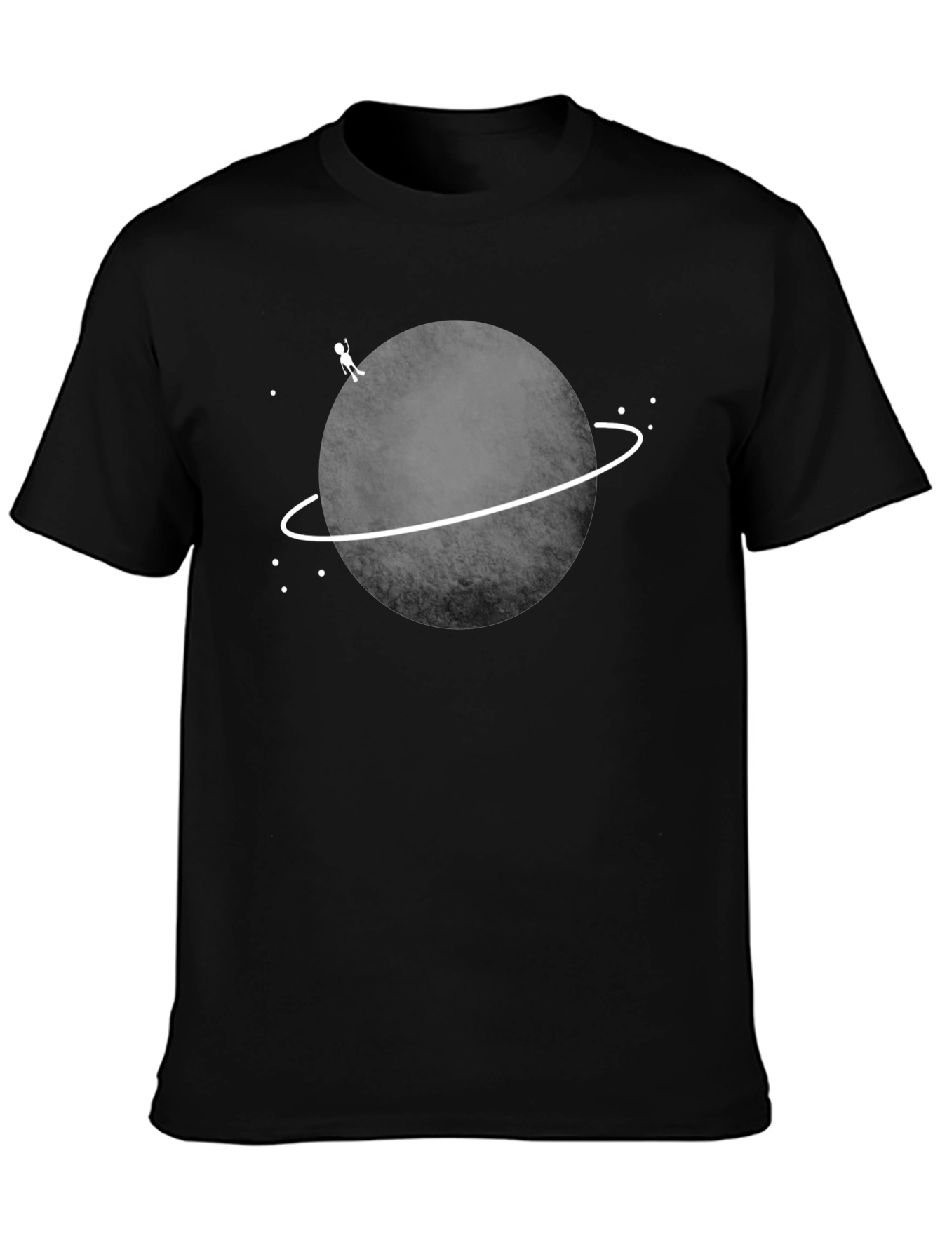 Planet Explorer Graphic Tee - Black Cotton T-Shirt