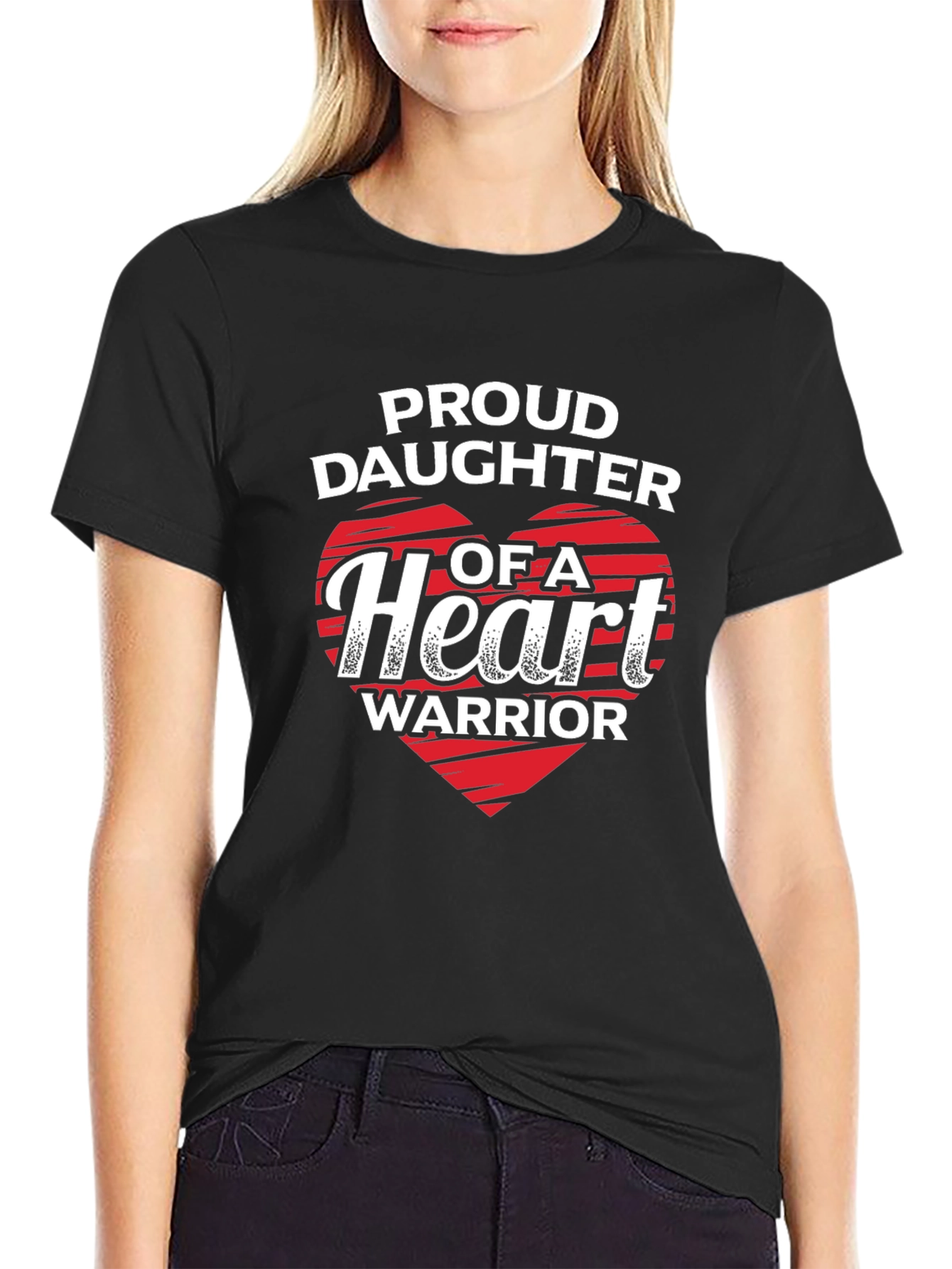 Proud Daughter of a Heart Warrior Graphic T-Shirt