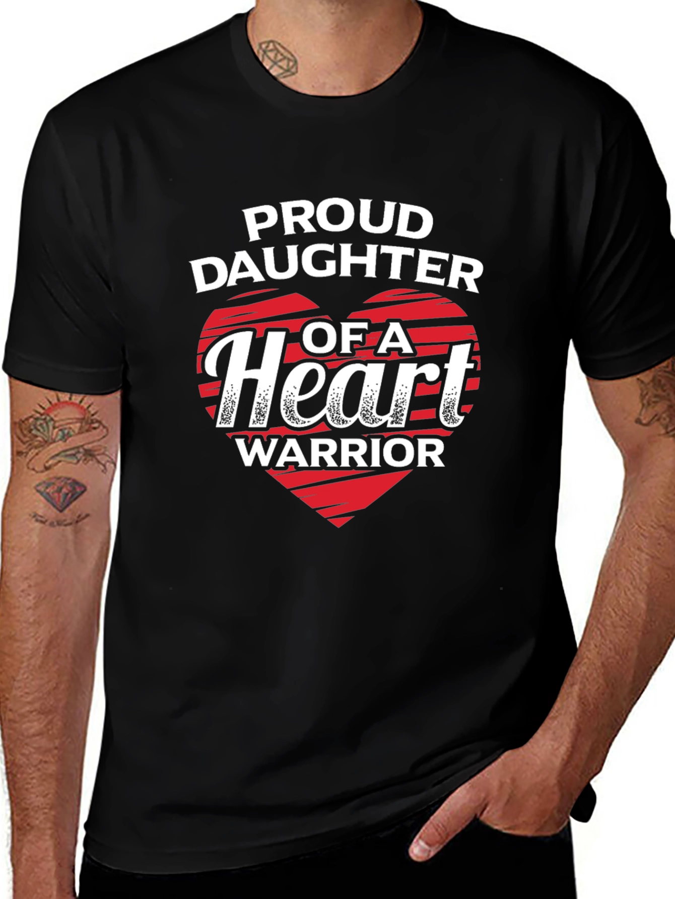 Proud Daughter of a Heart Warrior Graphic T-Shirt