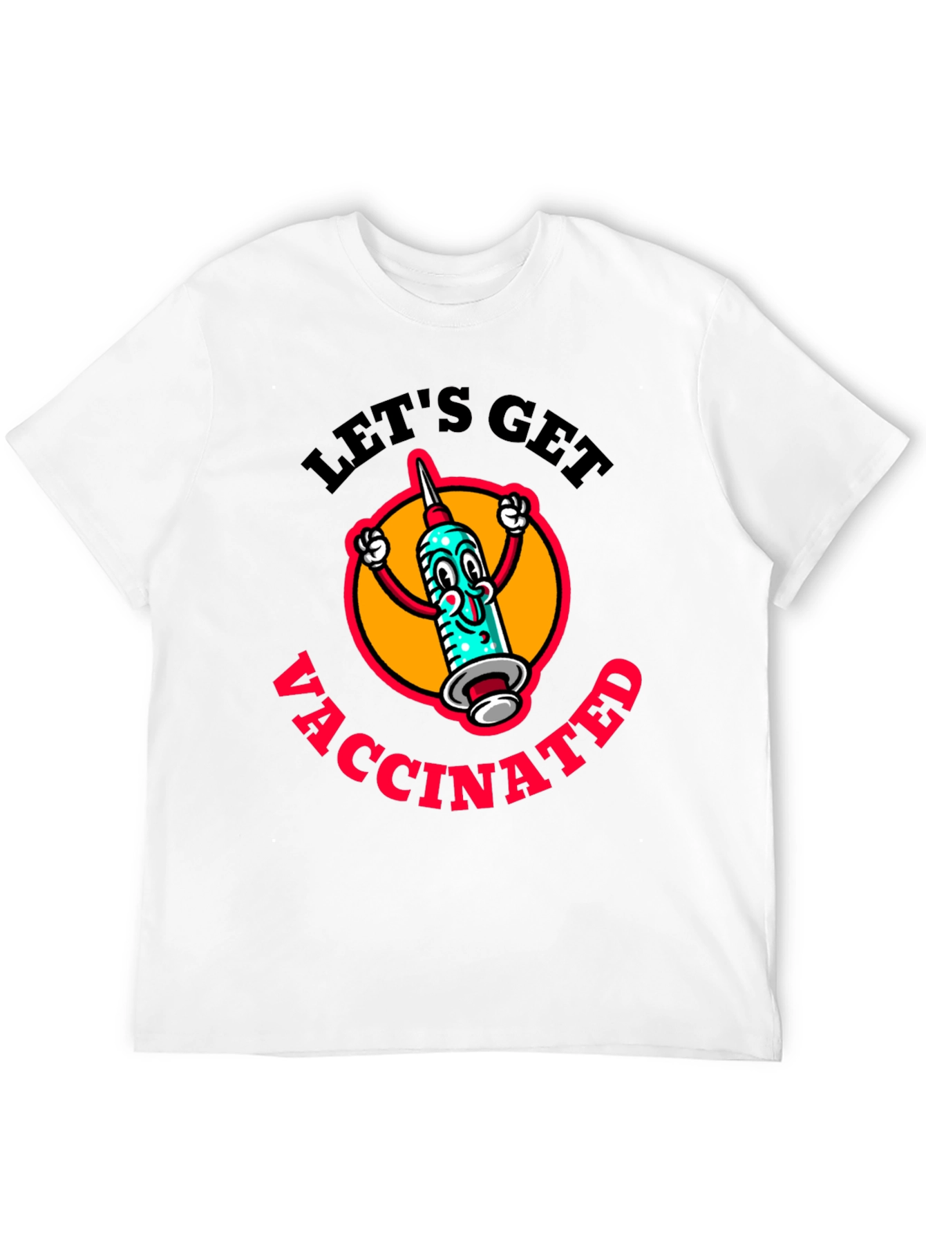 Vaccinated Cartoon Graphic T-Shirt